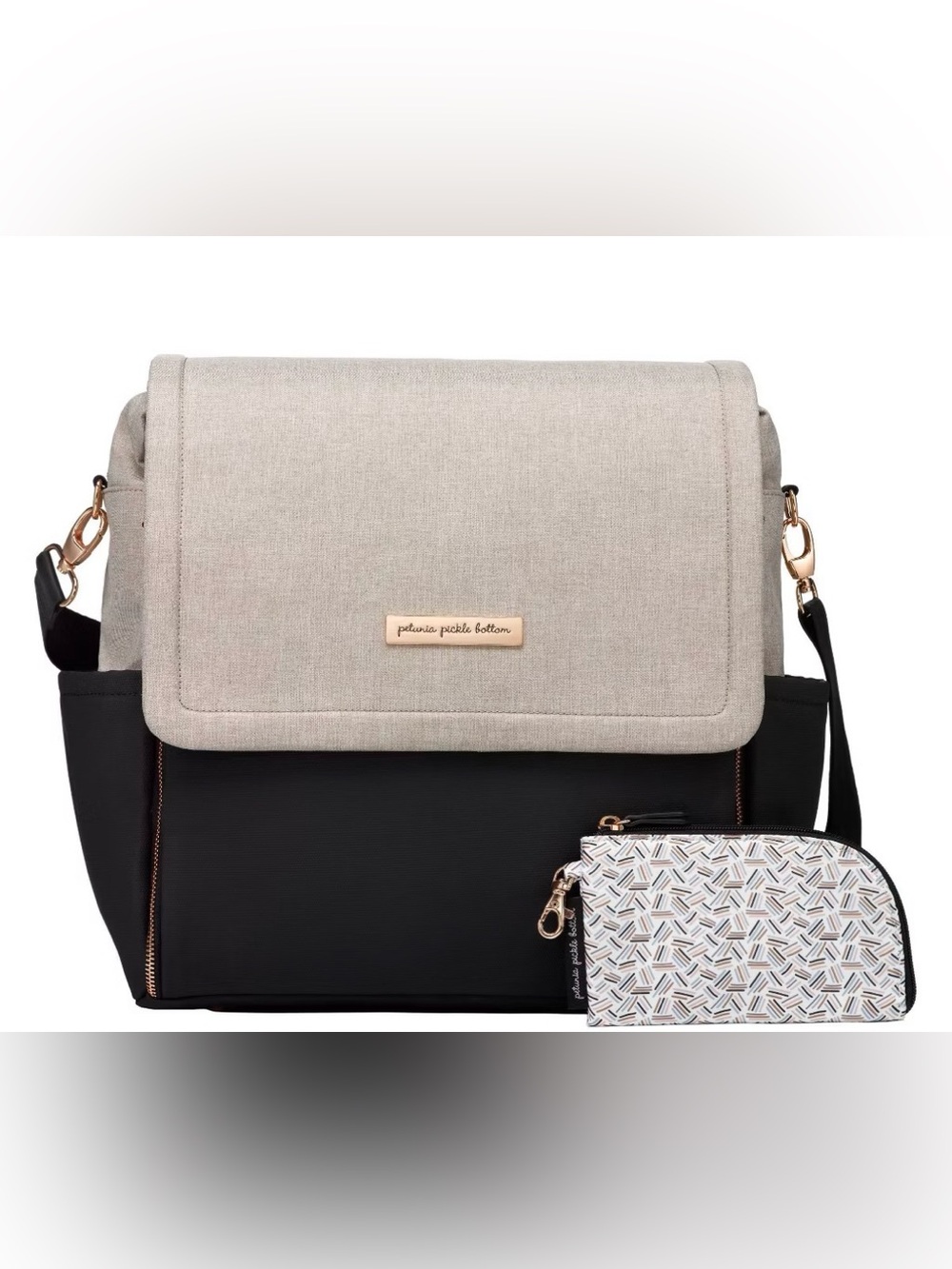 Brand new Petunia Pickle Bottom Boxy Backpack Diaper Bag - Sand Black